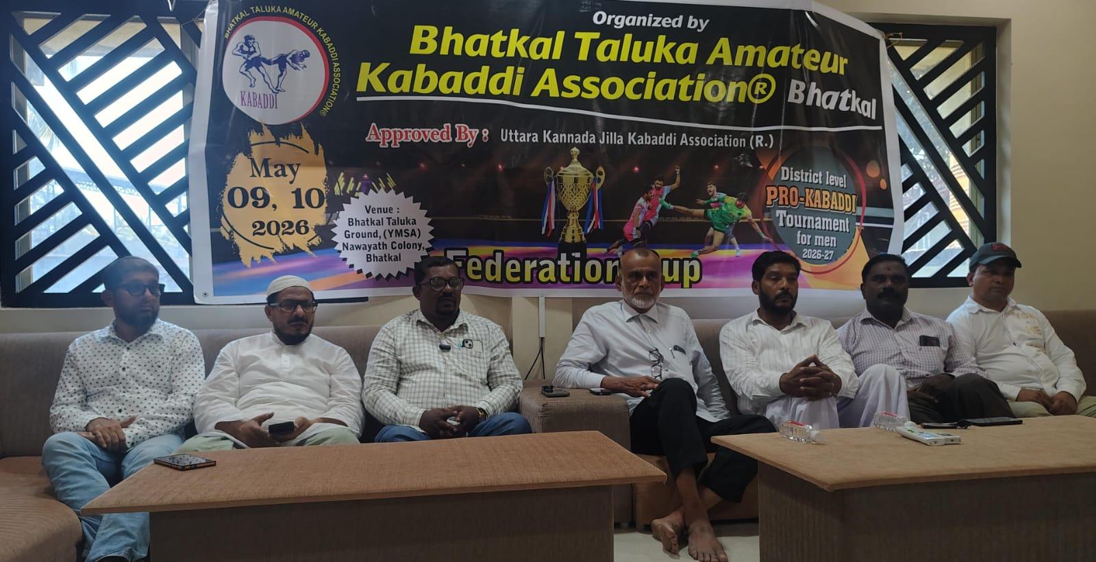 Bhatkal to host District-Level Pro Kabaddi Tournament on May 9–10; April 27 last date for player registration