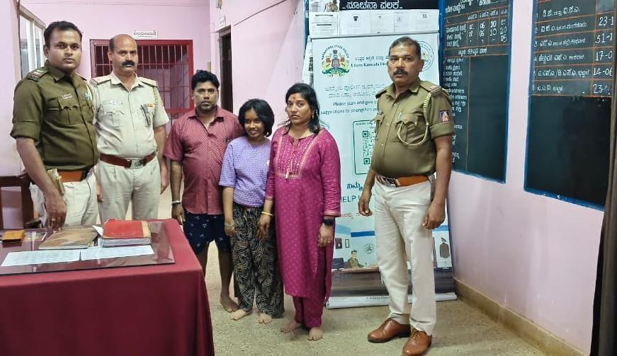 Bhatkal: Murdeshwar police reunite missing differently-abled girl with parents